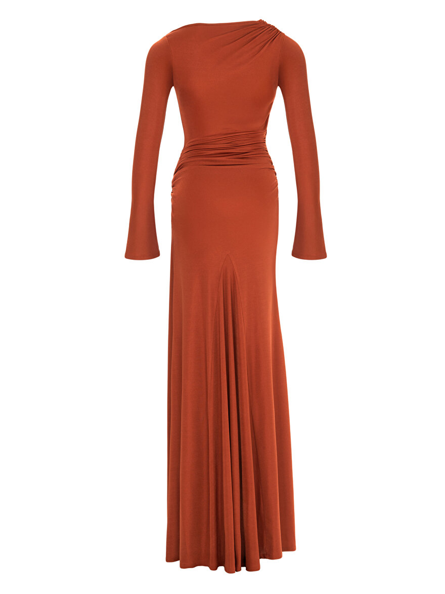 Nocturne Kruvaze Yaka Uzun Elbise