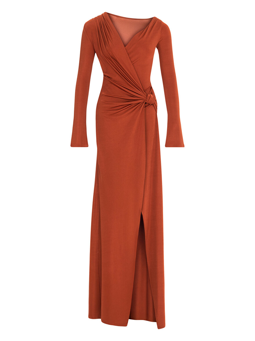 Nocturne Kruvaze Yaka Uzun Elbise