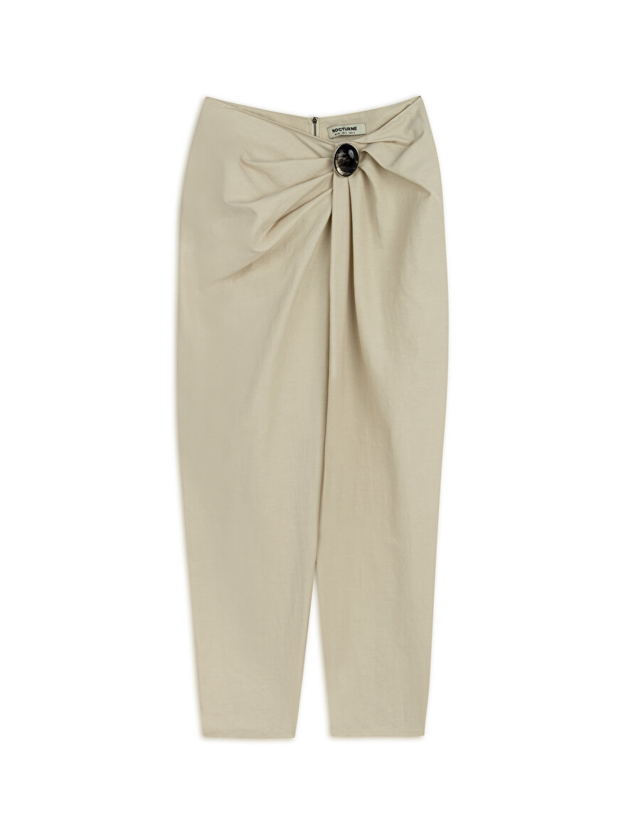 Nocturne Asimetrik Drape Detaylı Pantolon