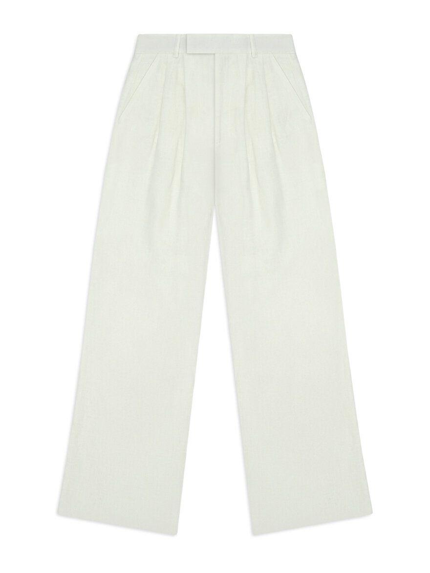 Nocturne Geniş Paça Keten Pantolon