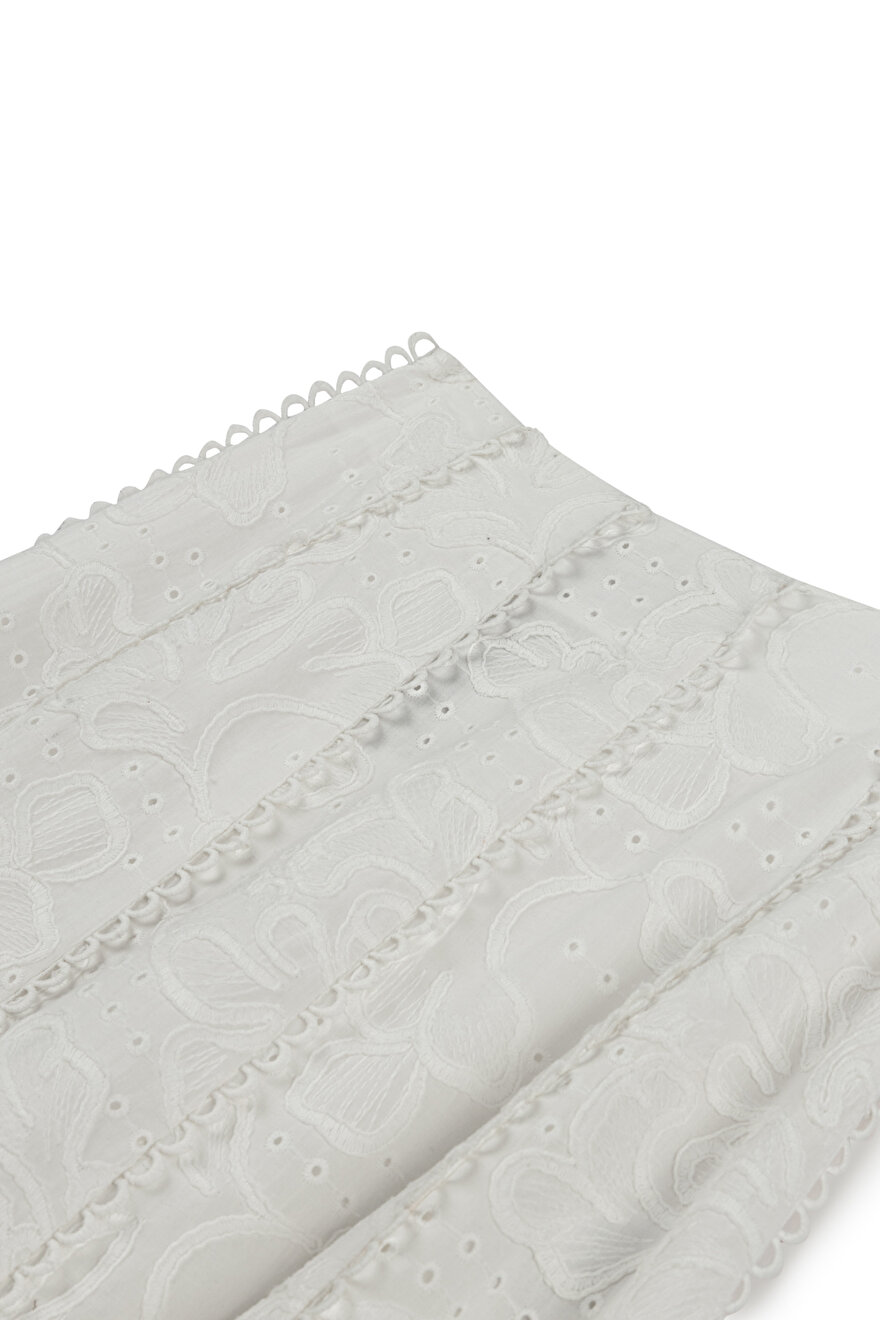 Nocturne Brode Detaylı Midi Etek