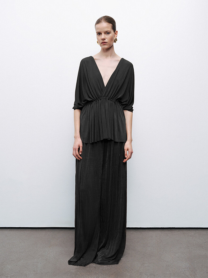 Nocturne Boncuk Aksesuarlı Bluz