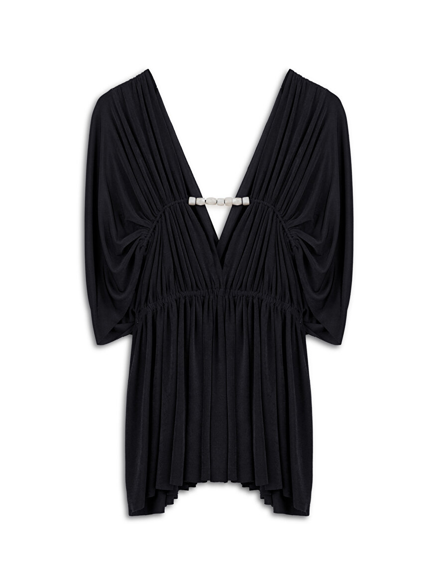 Nocturne Boncuk Aksesuarlı Bluz