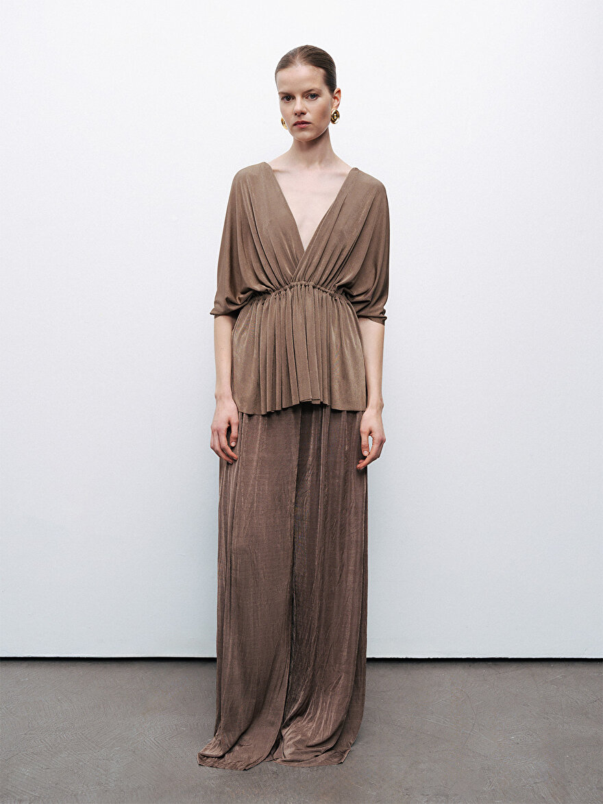 Nocturne Boncuk Aksesuarlı Bluz