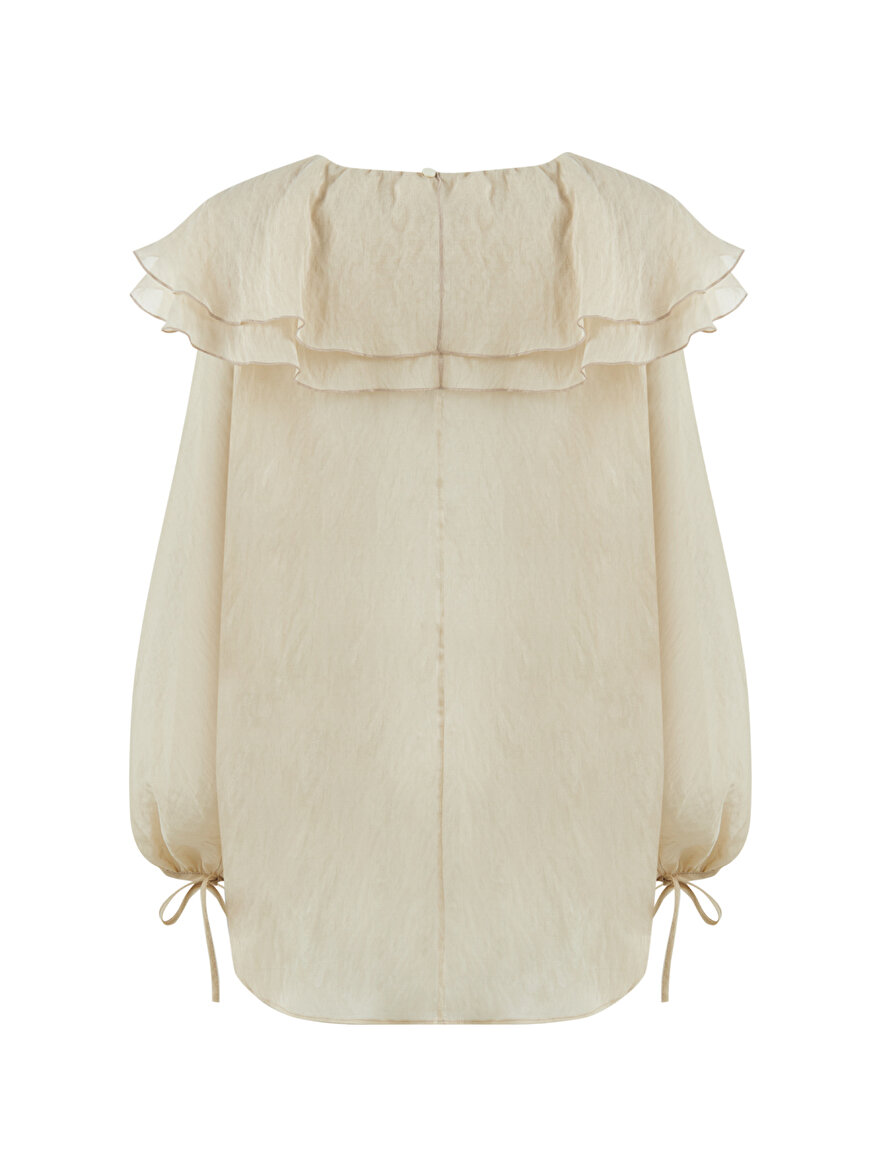 Nocturne Taşlı Volanlı Bluz