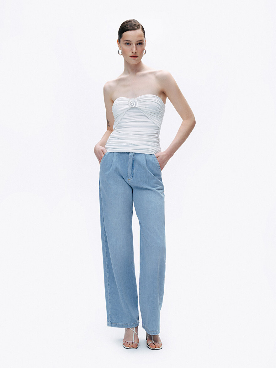 Nocturne İstiridye Aksesuarlı Bluz