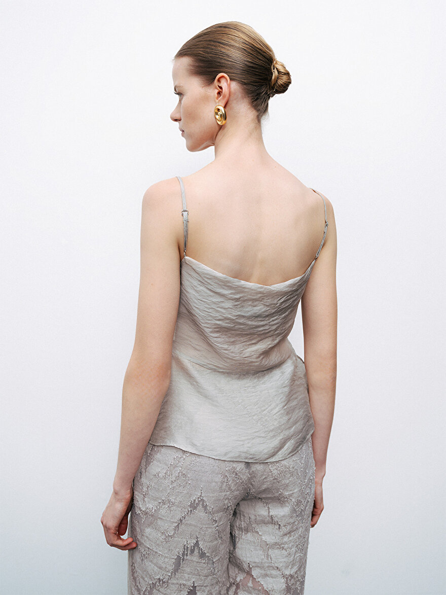 Nocturne Yırtmaçlı Askılı Bluz