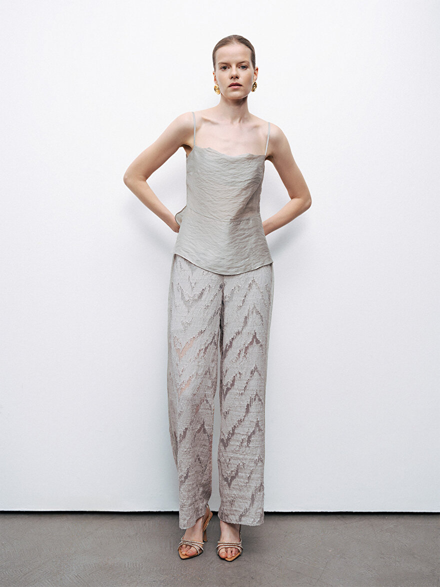 Nocturne Yırtmaçlı Askılı Bluz