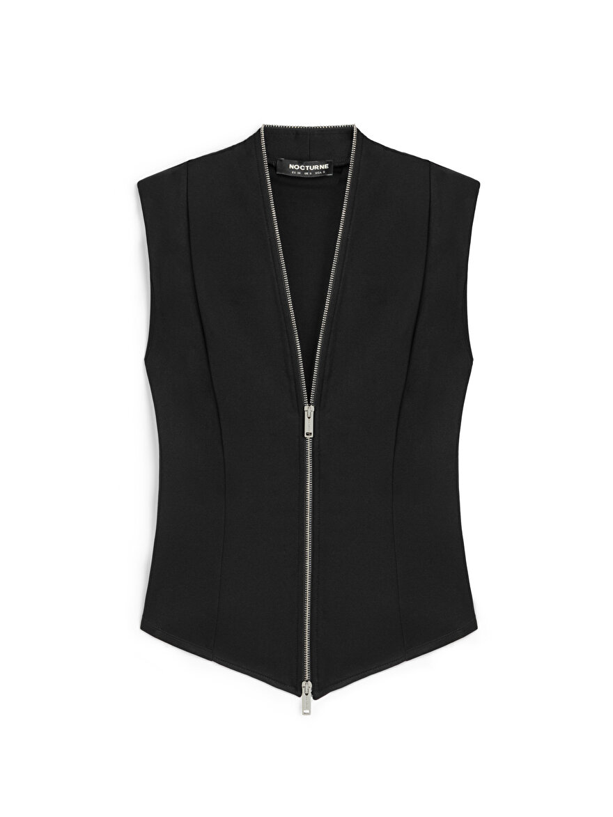 Nocturne Fermuar Tasarımlı Bluz