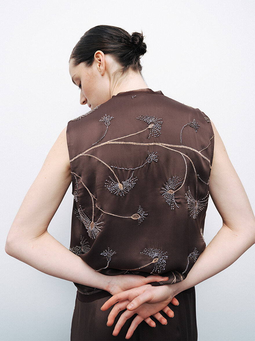 Nocturne Boncuk İşlemeli Yelek