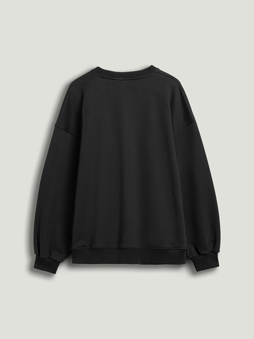 Nocturne Dokuma Yazılı Sweatshirt