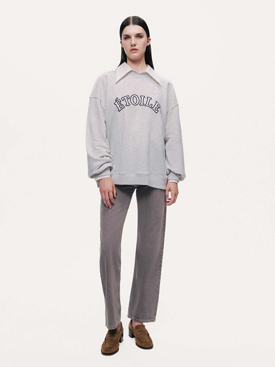 Nocturne Dokuma Yazılı Sweatshirt