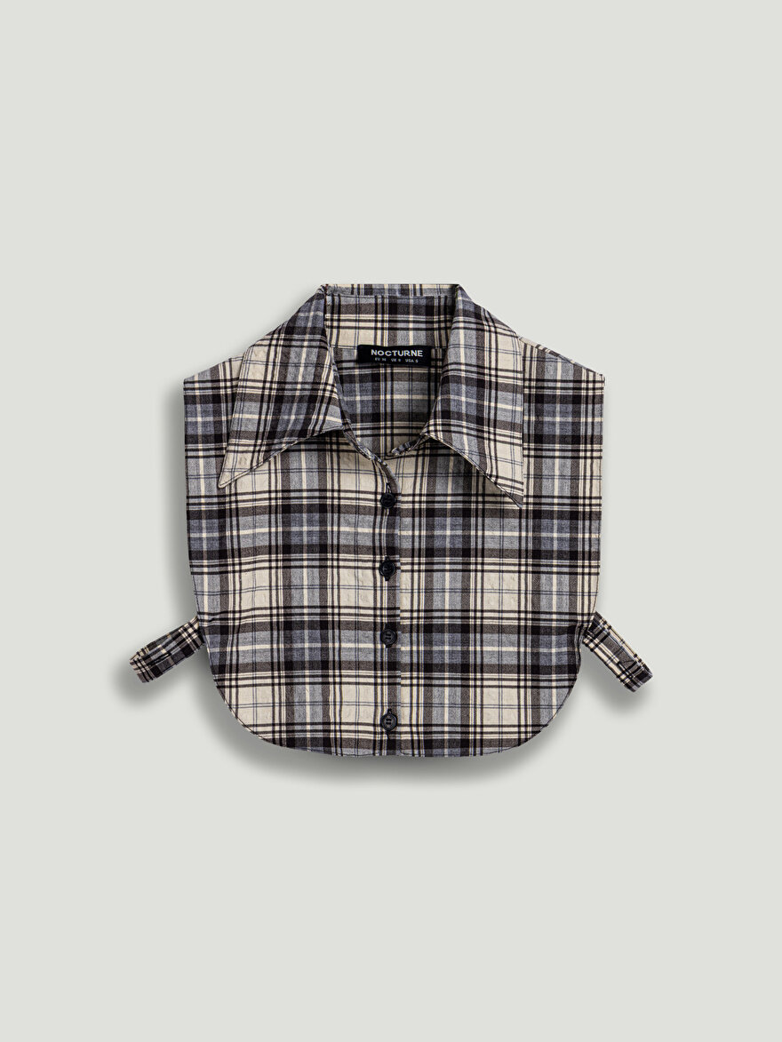 Nocturne Ekose Gömlek Detaylı Sweatshirt