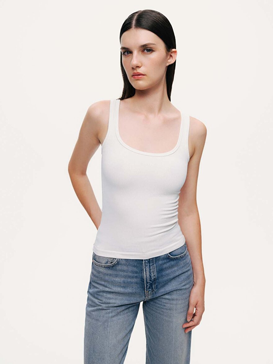 Nocturne Baskı Detaylı Crop Top