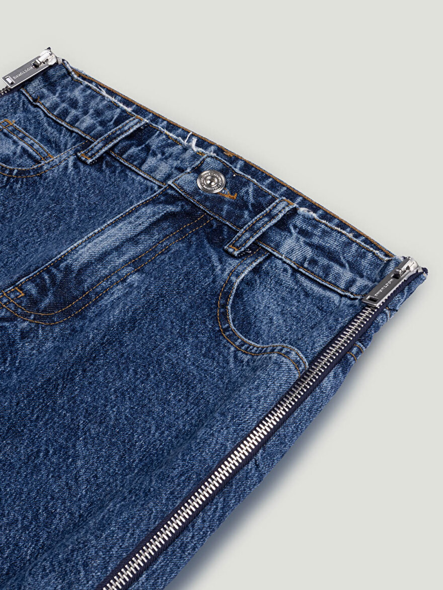 Nocturne Fermuar Detaylı Jean Pantolon