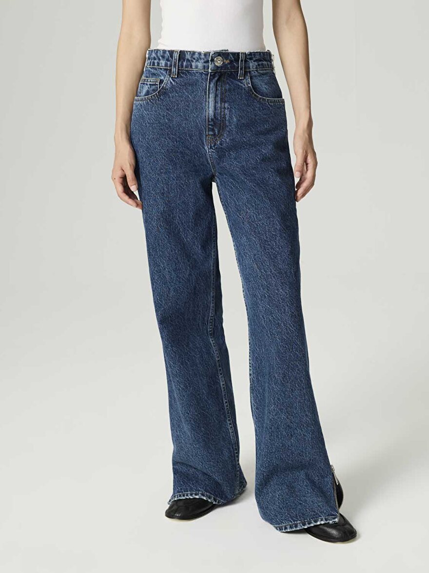 Nocturne Fermuar Detaylı Jean Pantolon