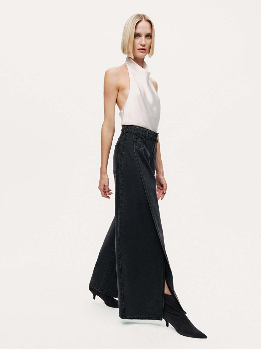 Nocturne Wide Leg Jean Pantolon