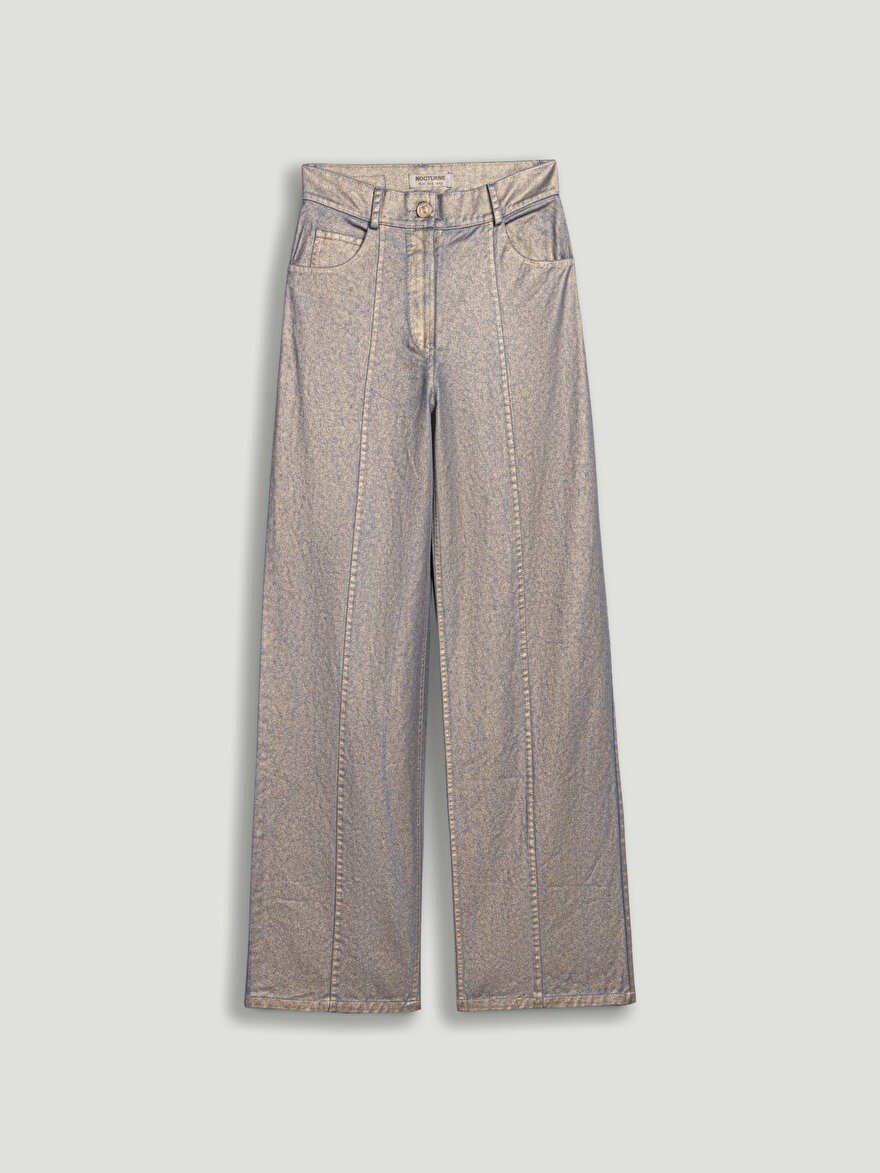 Nocturne Metalik Yıkamalı Pantolon
