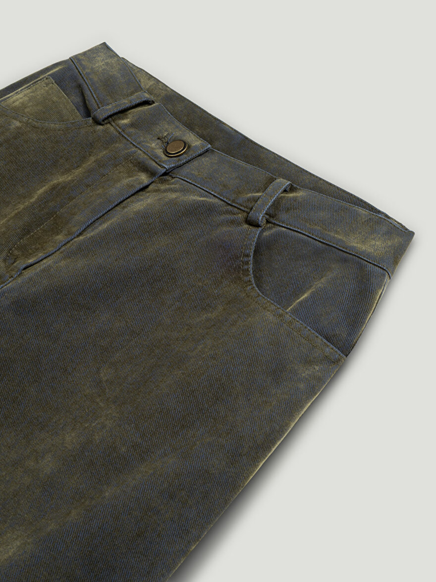 Nocturne Süet Düz Paça Pantolon