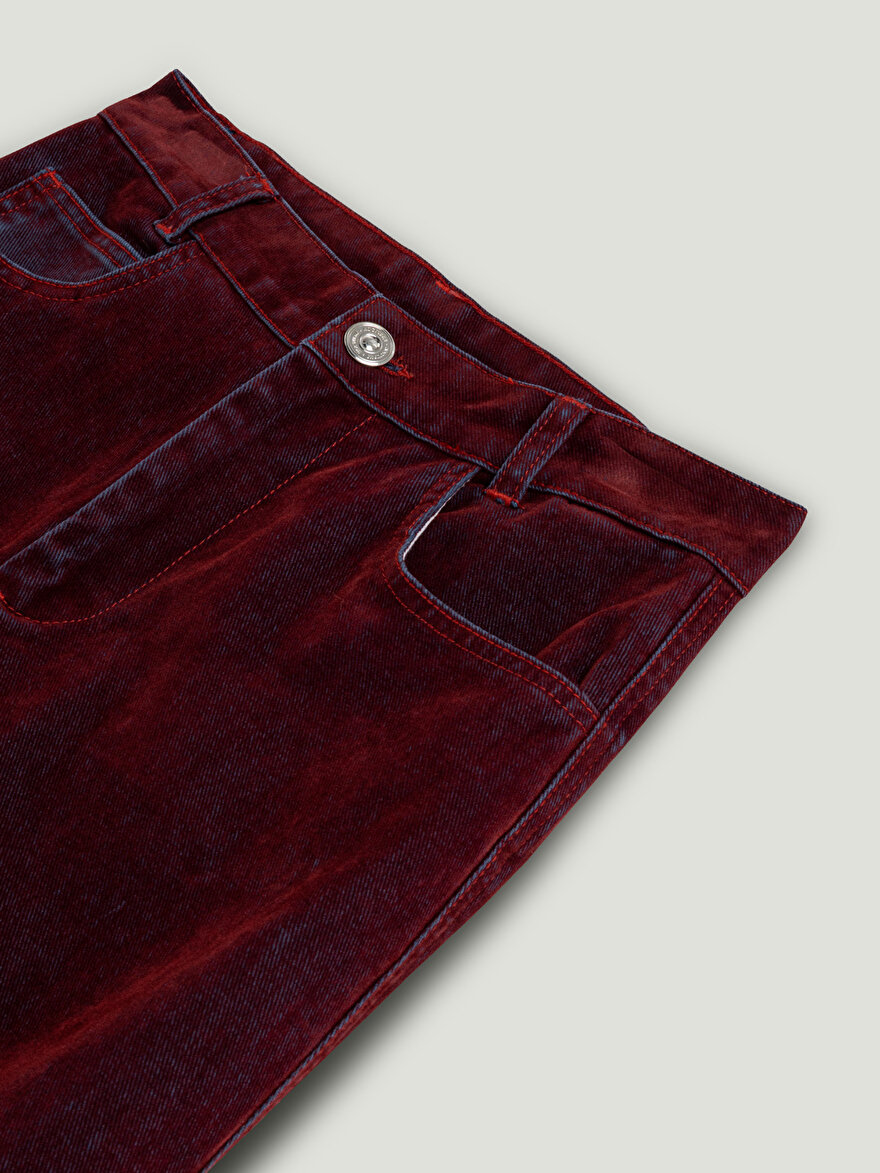 Nocturne Kadife Düz Paça Pantolon