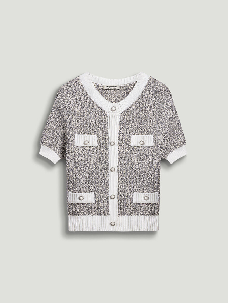 Nocturne Düğme Aksesuarlı Triko