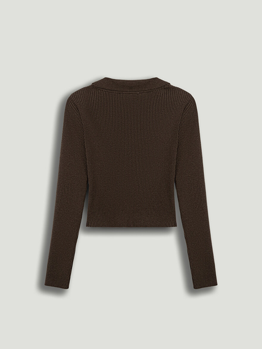 Nocturne Metal Fermuarlı Triko