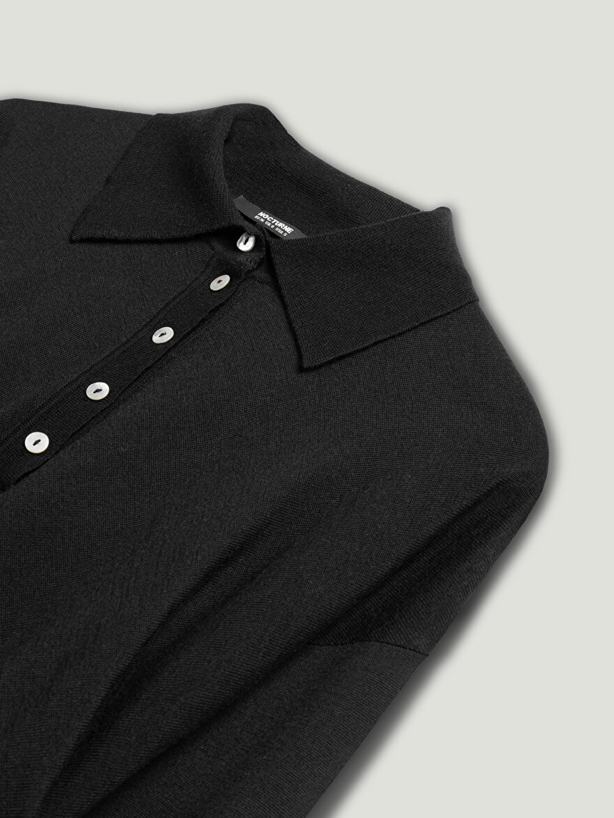 Nocturne Drapeli Polo Yaka Triko