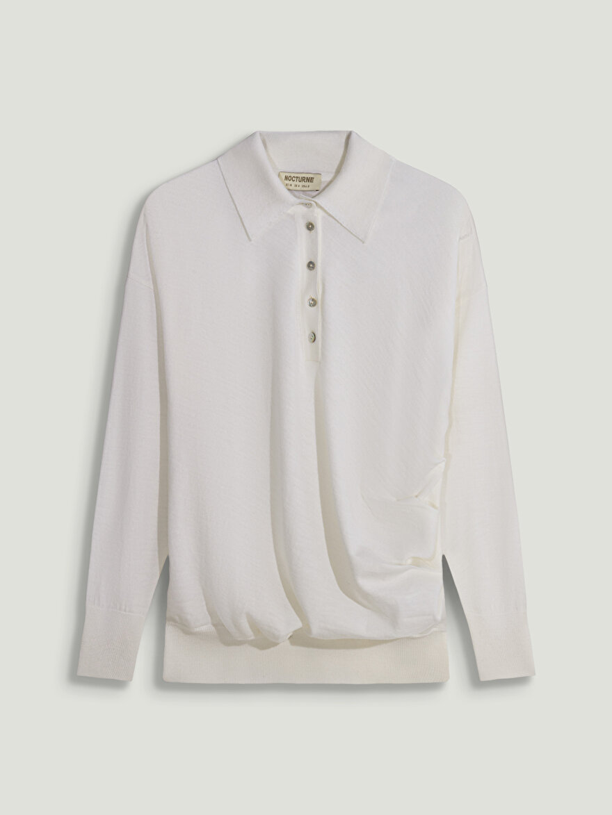 Nocturne Drapeli Polo Yaka Triko