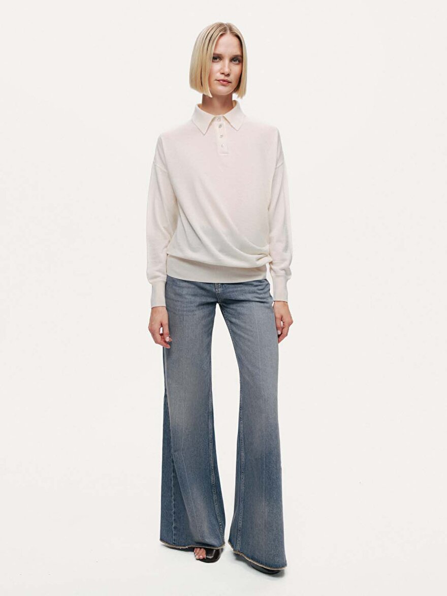 Nocturne Drapeli Polo Yaka Triko