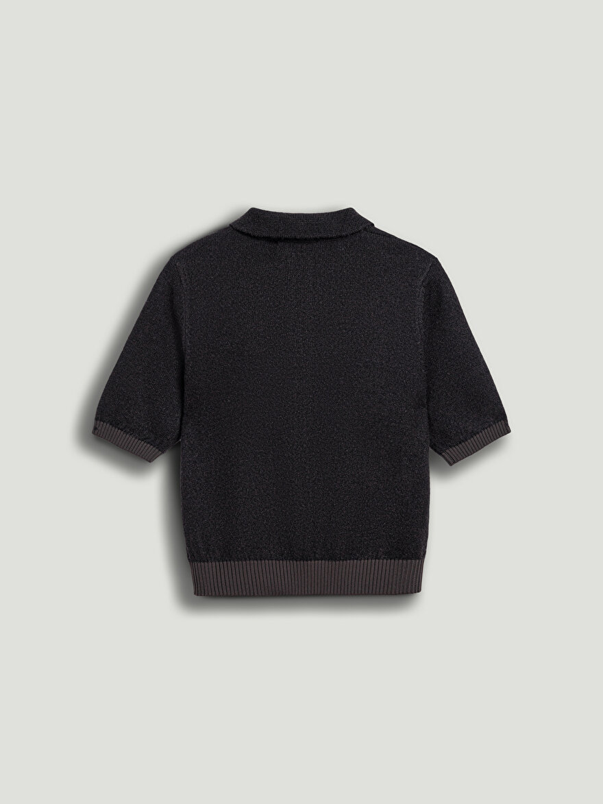 Nocturne Düğme Aksesuarlı Kontrast Triko