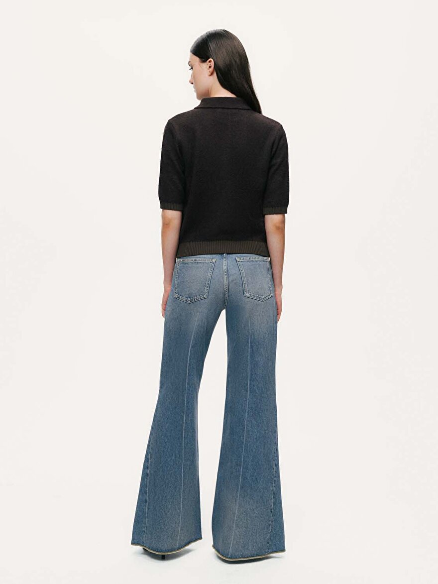 Nocturne Düğme Aksesuarlı Kontrast Triko