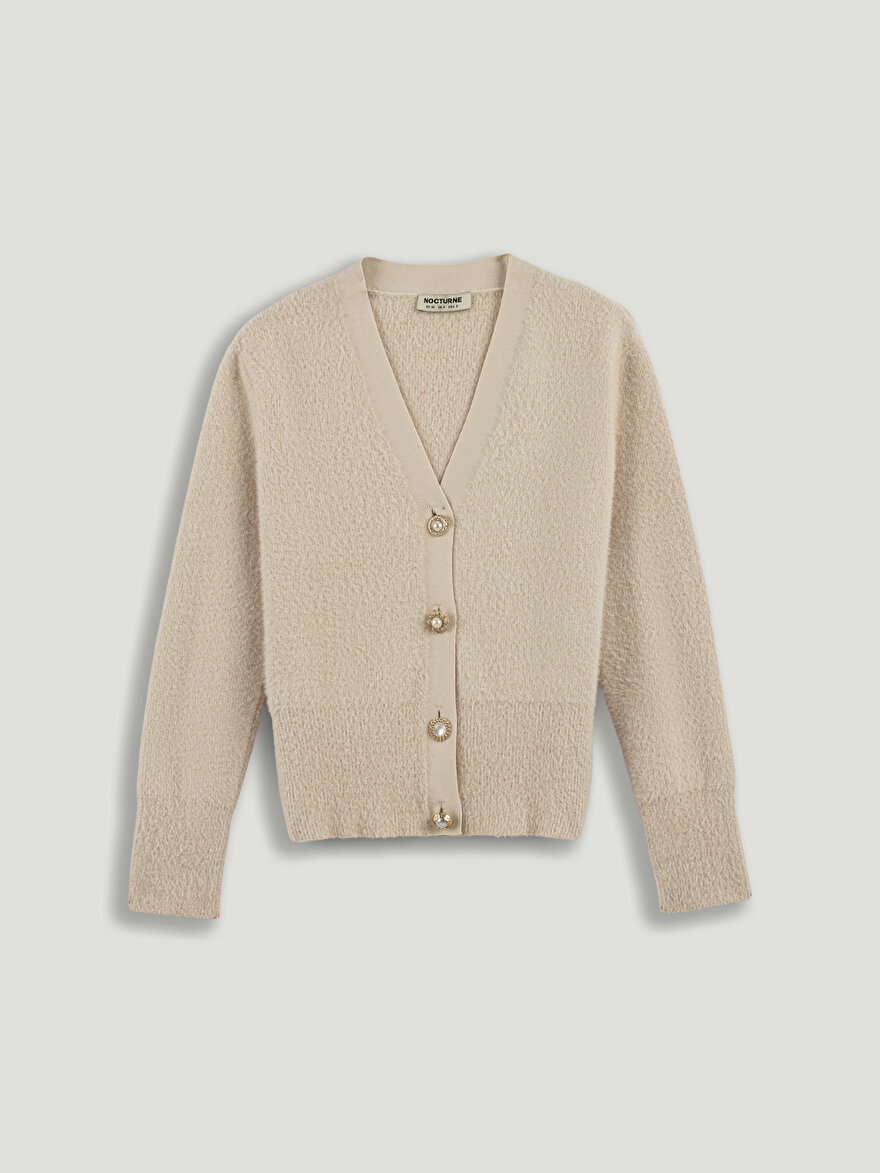 Nocturne İnci Düğme Aksesuarlı Triko