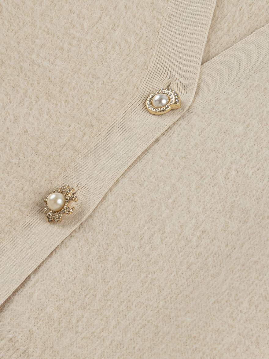 Nocturne İnci Düğme Aksesuarlı Triko