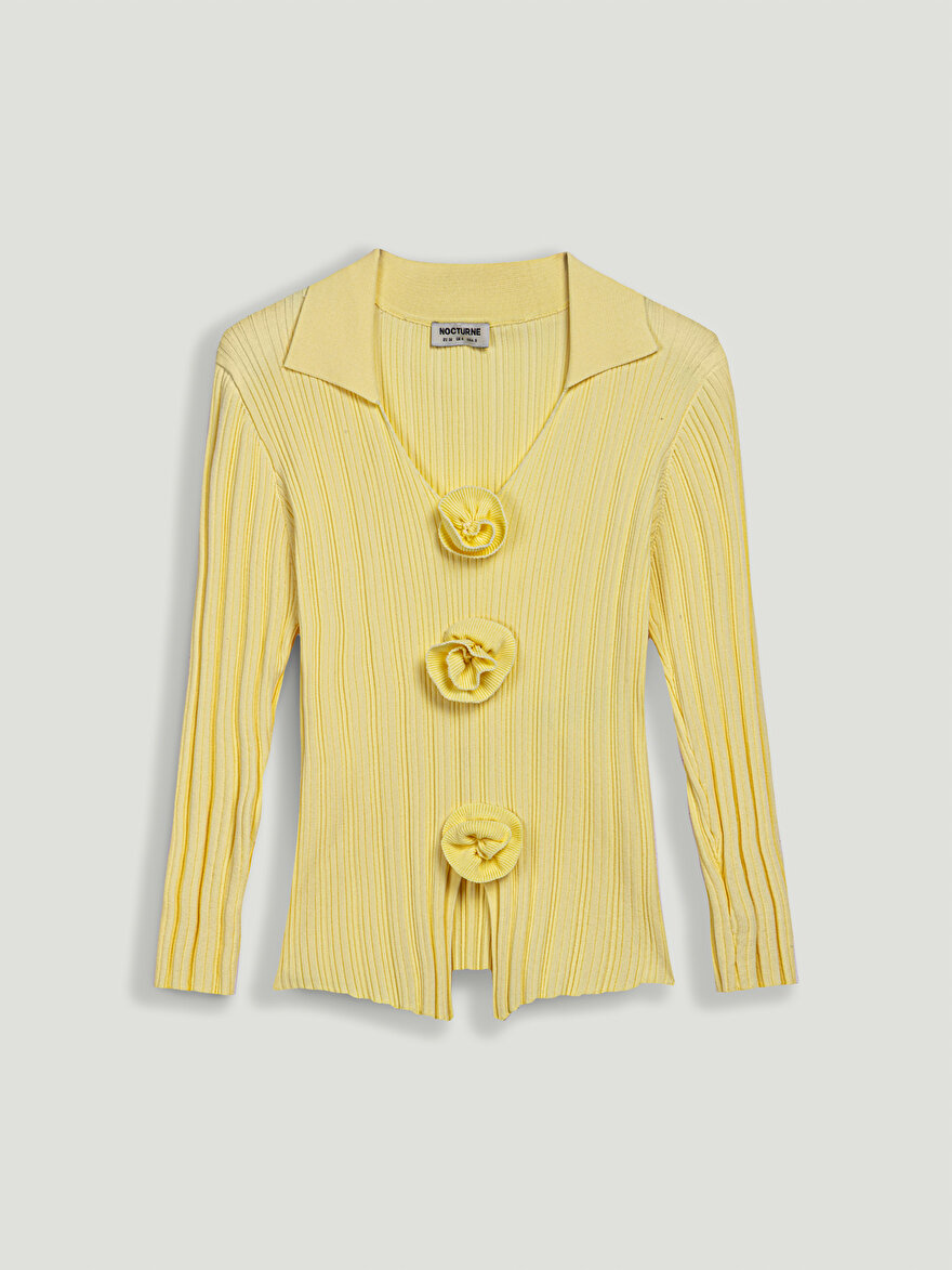 Nocturne Çiçek Detaylı Triko