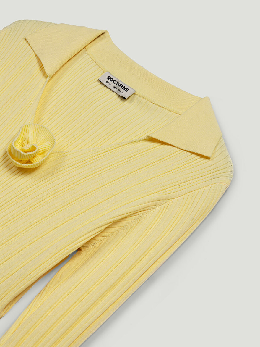 Nocturne Çiçek Detaylı Triko