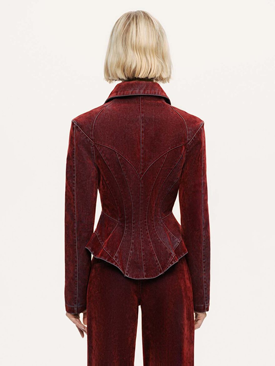 Nocturne Kadife Korse Detaylı Ceket
