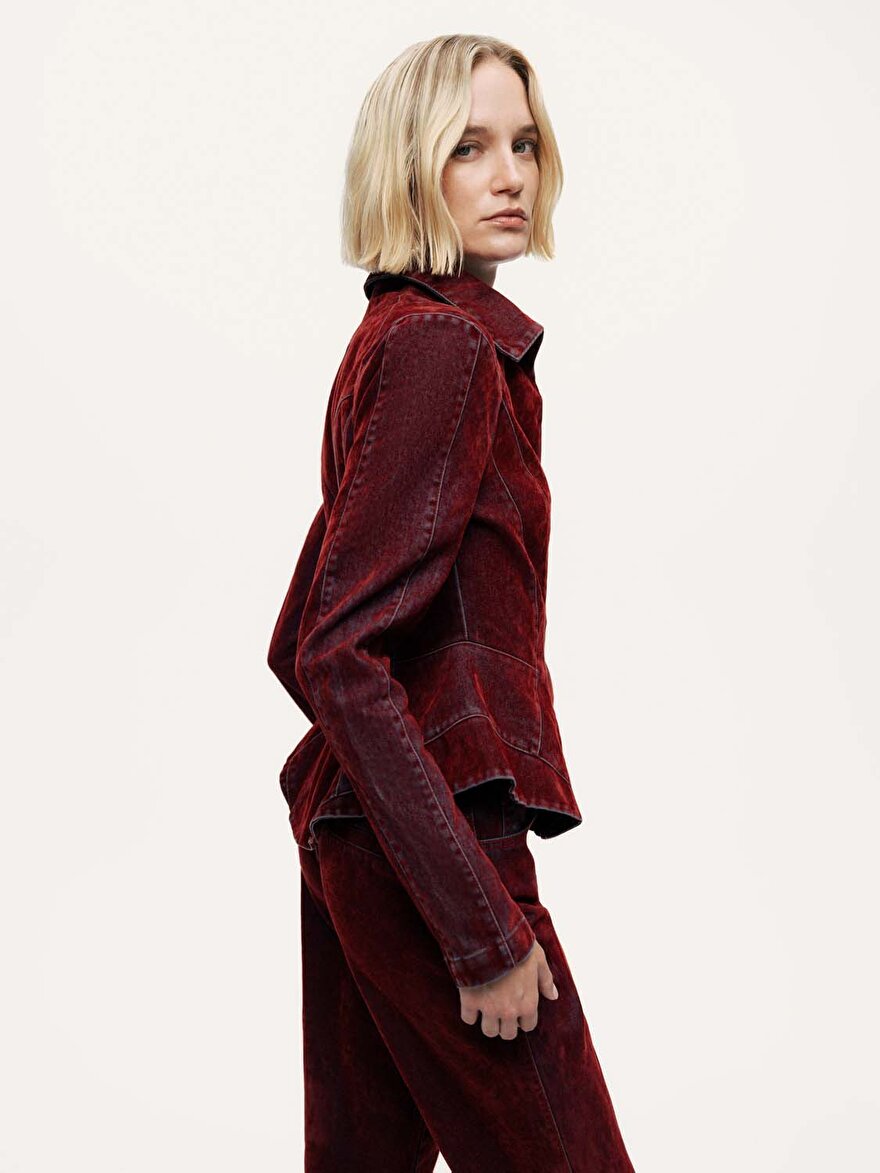 Nocturne Kadife Korse Detaylı Ceket