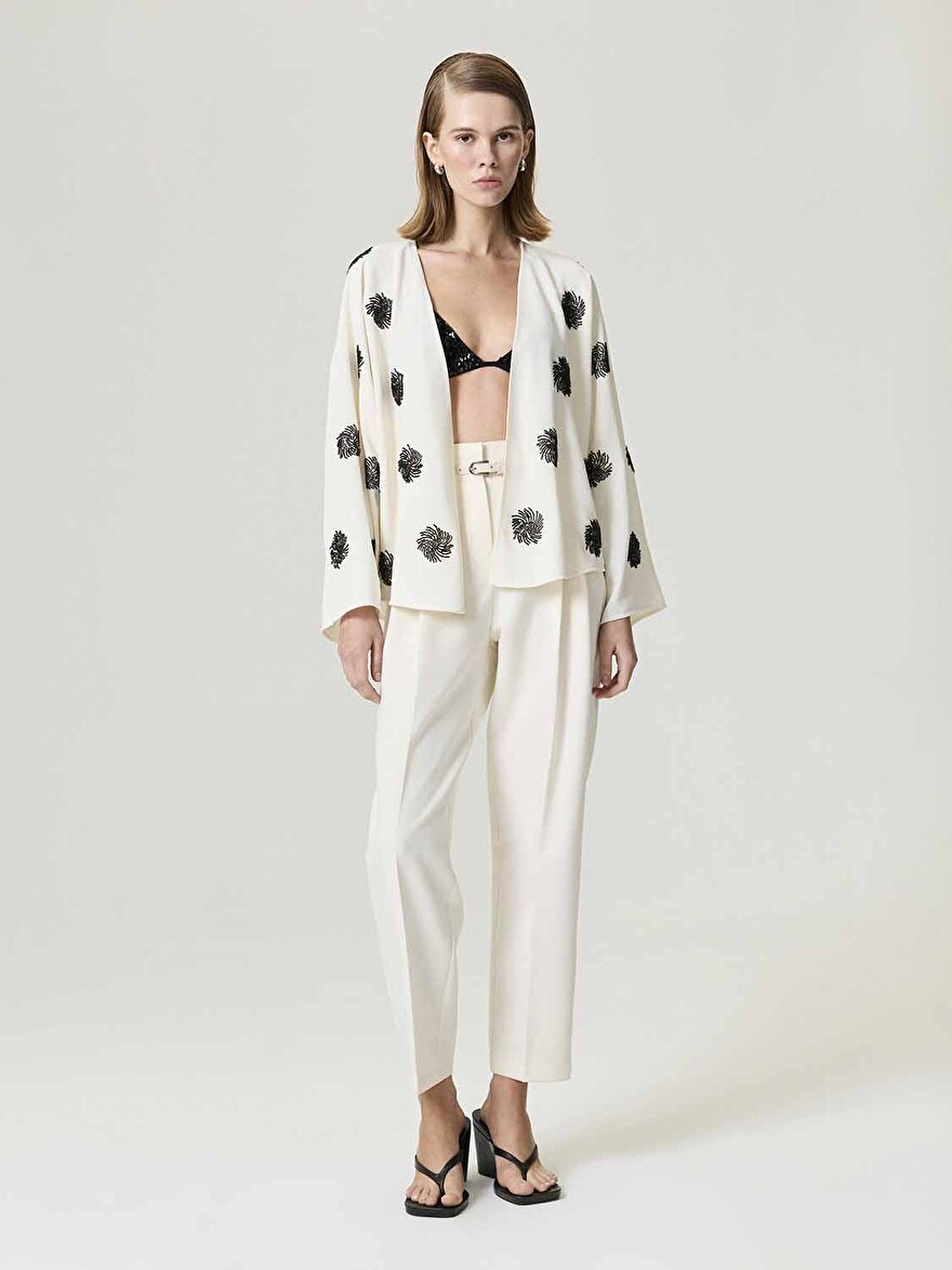 Nocturne Nakış İşlemeli Kimono