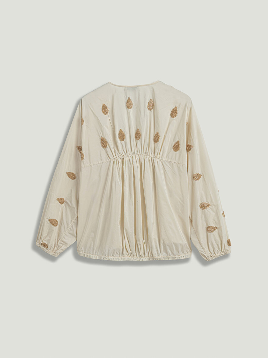 Nocturne Boncuk Brodeli Kimono