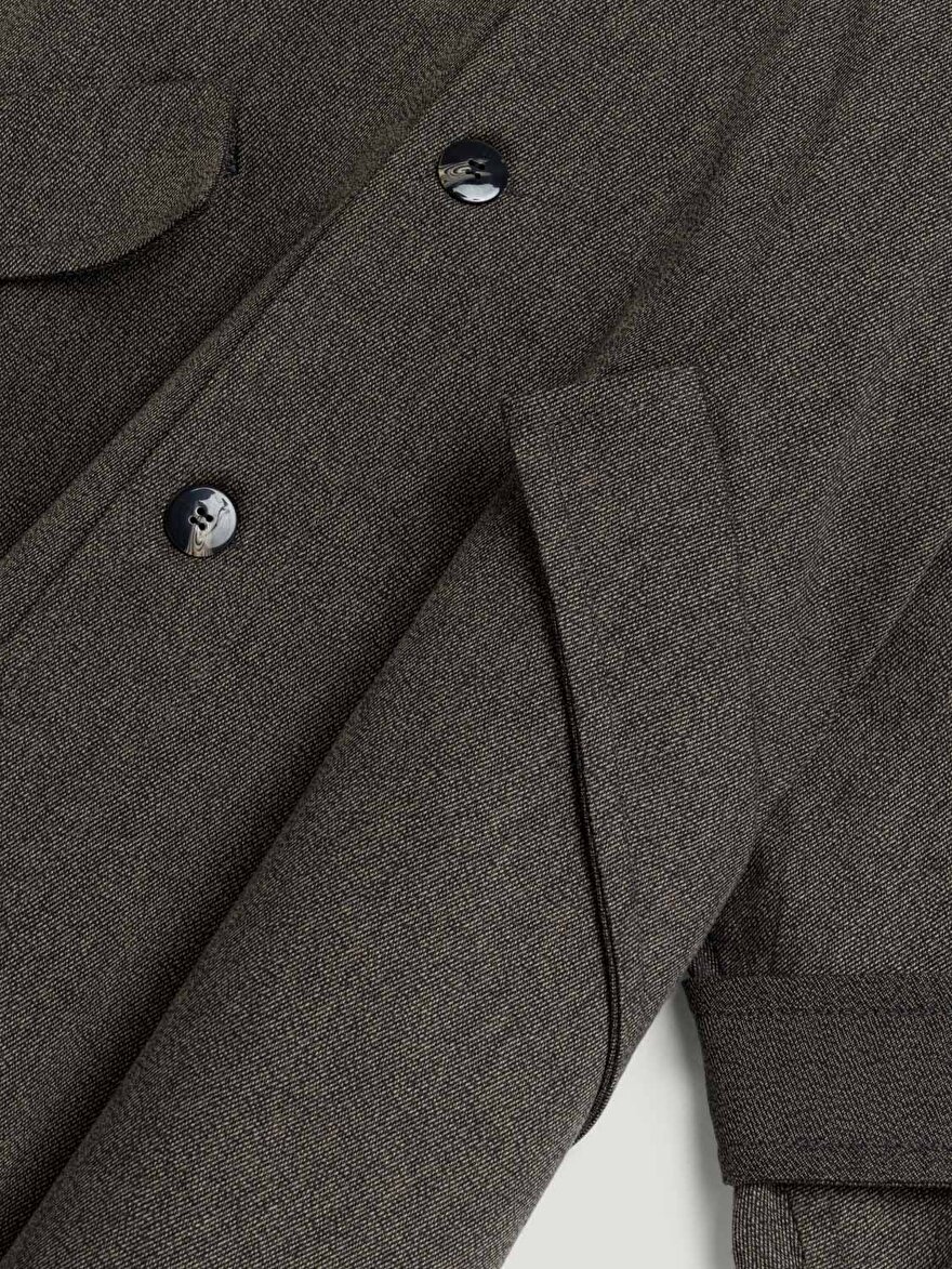 Nocturne Kemer Detaylı Yün Midi Trençkot