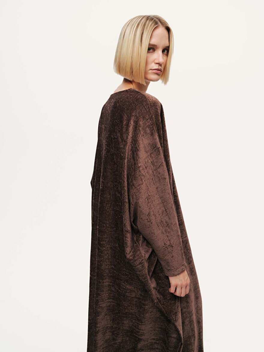 Nocturne Taş Detaylı Maxi Kimono