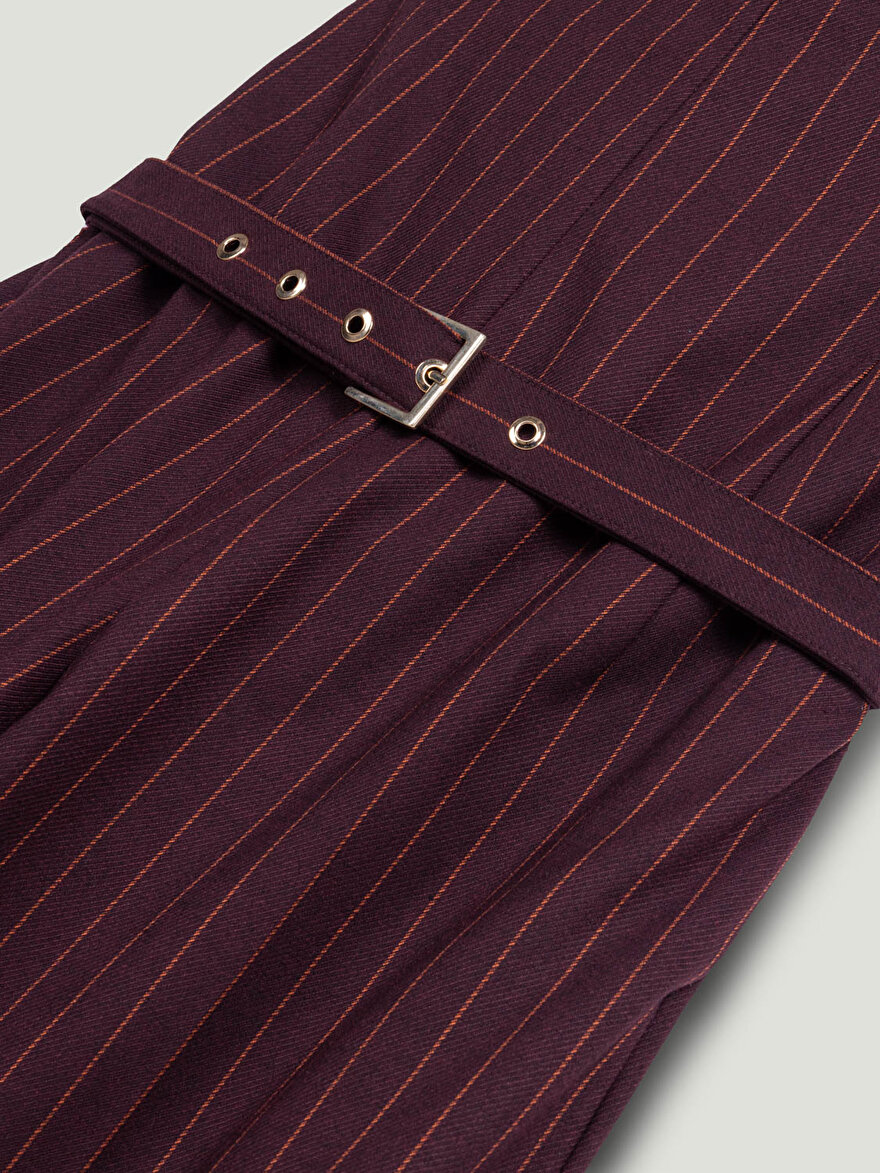 Nocturne Kalp Yaka Çizgili Tulum