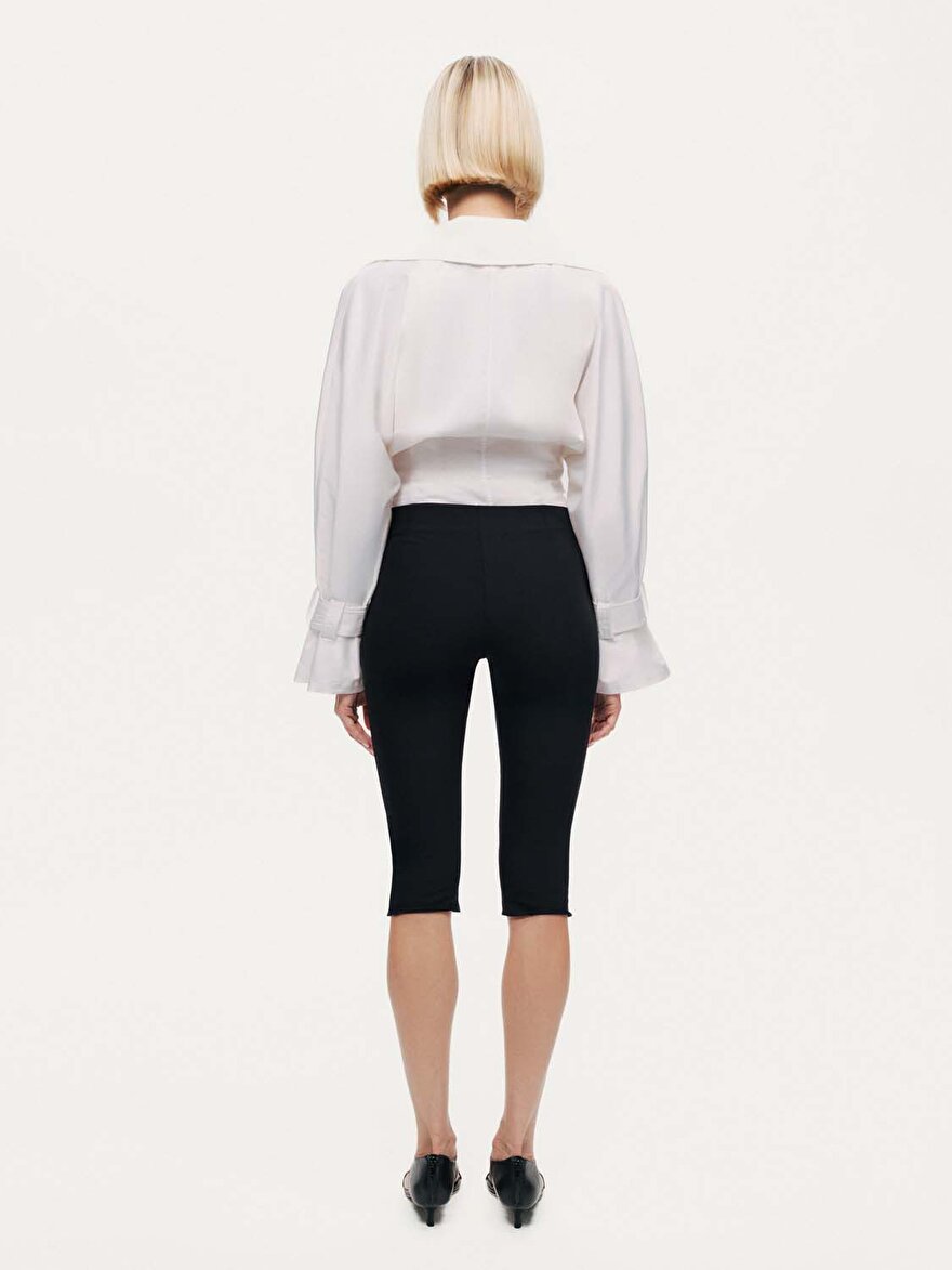 Nocturne Kruvaze Katlı Yakalı Body