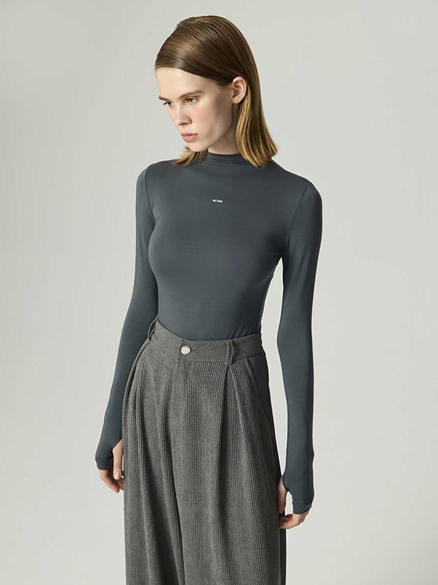 Nocturne Dik Yaka Logolu Body