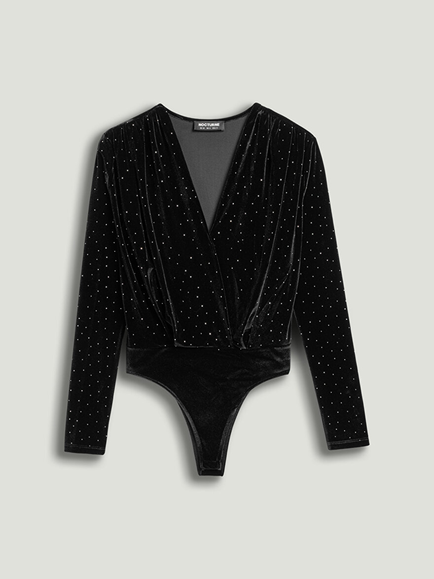 Nocturne Taşlı Kadife Body