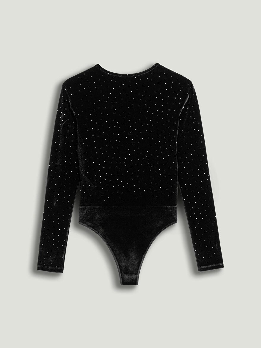 Nocturne Taşlı Kadife Body