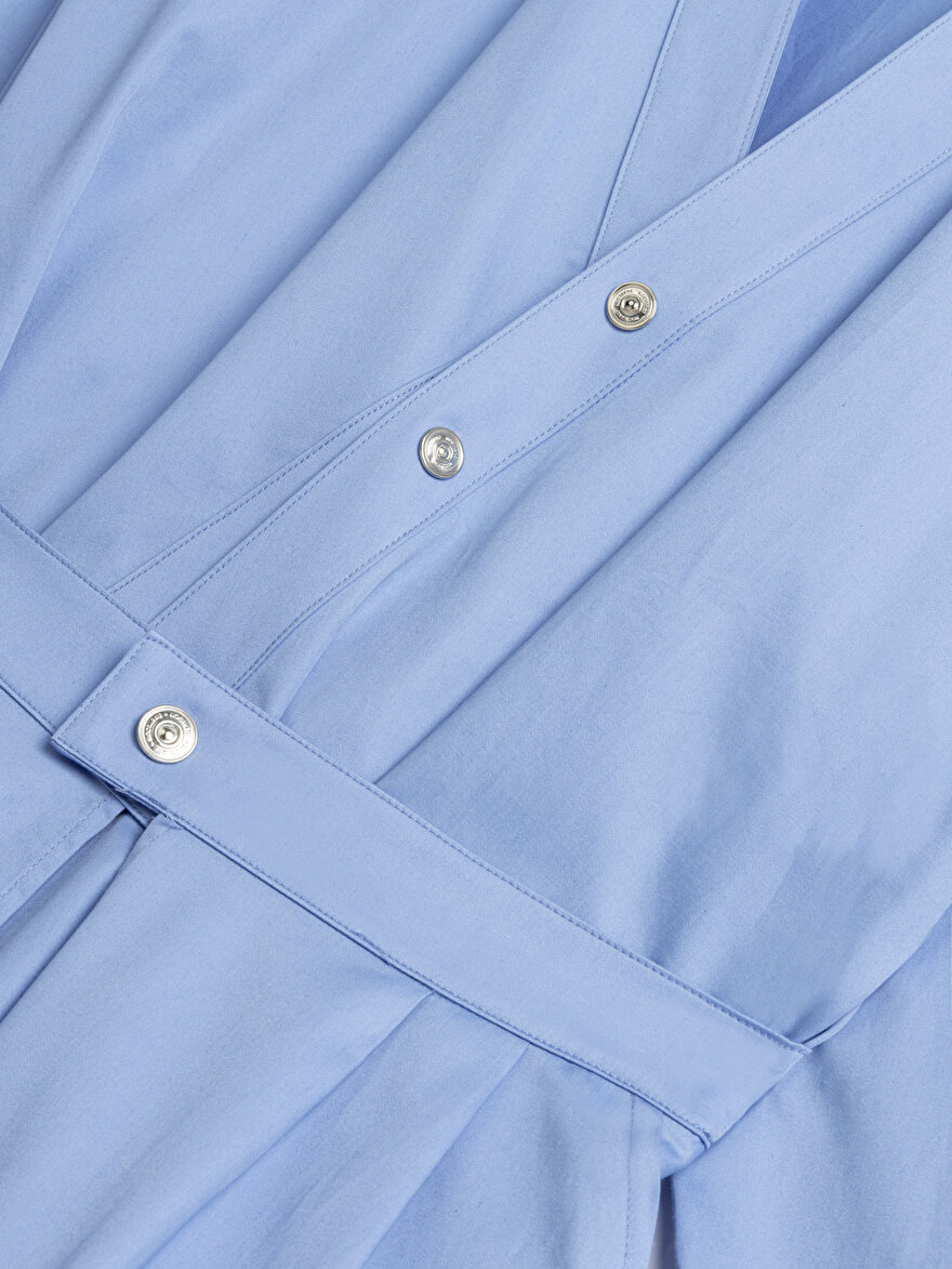 Nocturne Bel Detaylı Poplin Gömlek