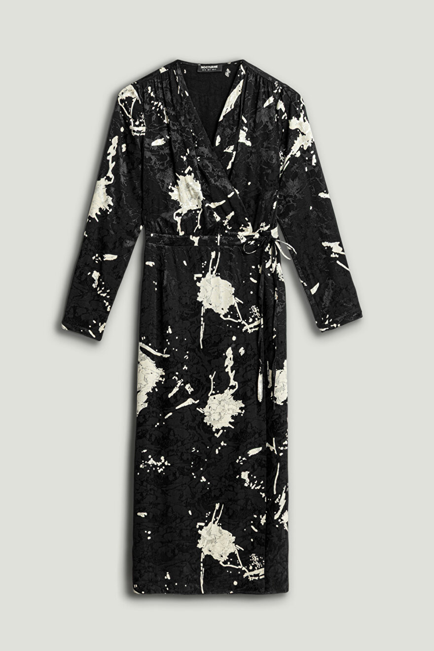 Nocturne Desenli Maxi Elbise