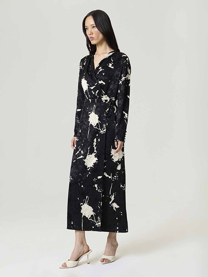 Nocturne Desenli Maxi Elbise