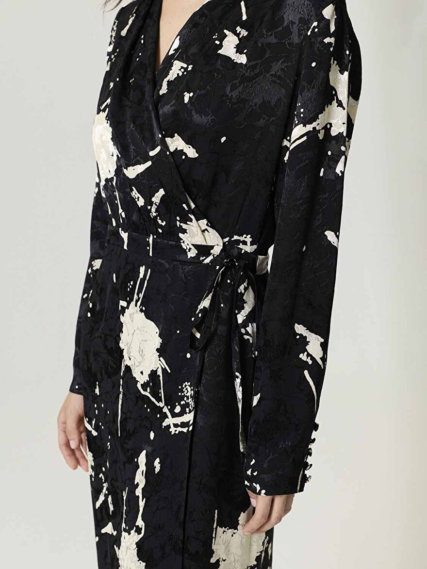 Nocturne Desenli Maxi Elbise